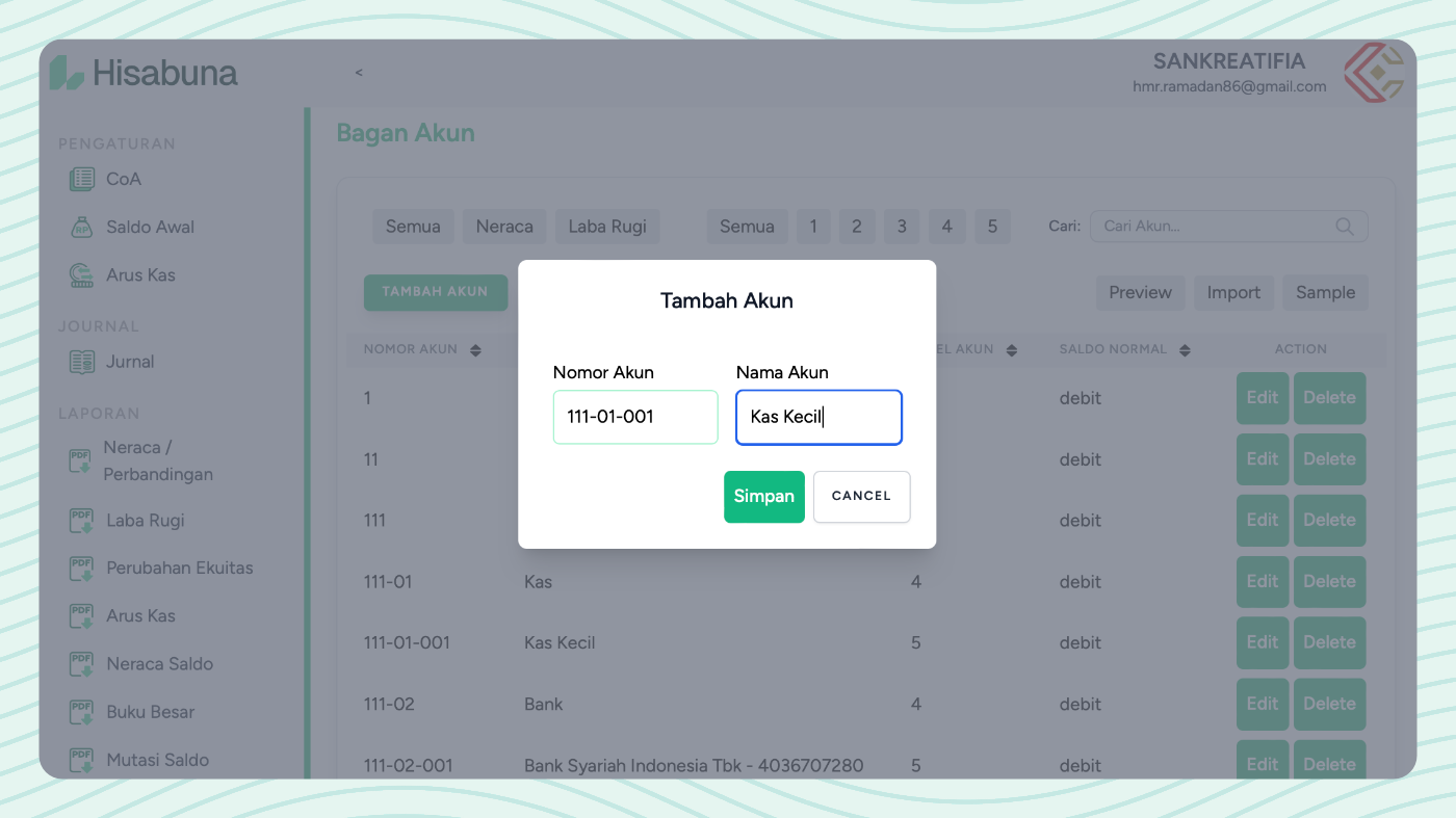 Preview of Hisabuna App